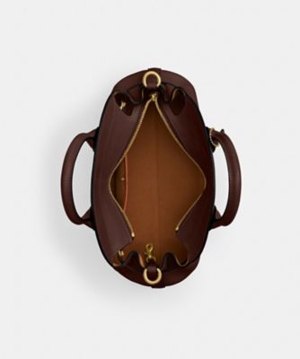 【現行 定価11万 美品】コーチ　ソフト　エンパイア　キャリーオール　バッグ　茶 現行 定価11万 美品】コーチ ソフト エンパイア キャリーオール